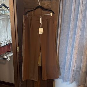 HALARA Wide Leg Brown Pants